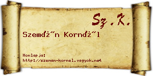 Szemán Kornél névjegykártya